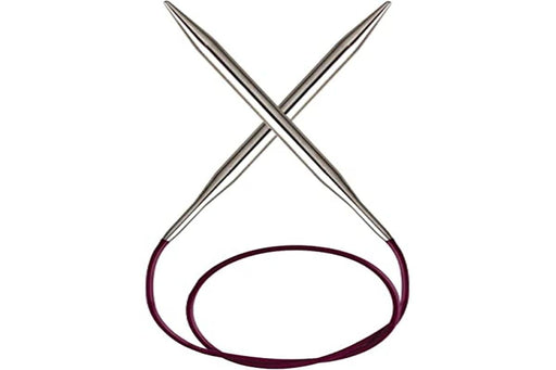Knit Pro 40 cm x 6 mm Nova Fixed Circular Needles, Silver