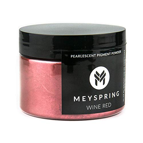 MEYSPRING Red Mica Powder - Resin Color Pigment for Resin Art - 50 Grams - Cosmetic Grade Mica - Lip Gloss Pigment Powder