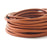 LolliBeads (TM) 4 mm Genuine Round Leather Cord Natural Braiding String Light Brown 5 Meters (5 Yards)