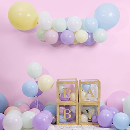 Styirl Pastel Yellow Balloons Garland - 100 Pcs 5/10/12/18 Inch Yellow Balloon arch Kit for Birthday Party / Easter Decorations / Mothers Day Decor / Baby Shower / Gender Reveal / 2022 Graduation