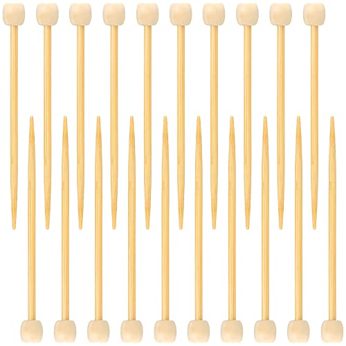20 Pieces Bamboo Marking Pins Smooth Single Pointed Knitting Needles 2.75 Inch Long Marking Pins Knitting Accessories Crochet Supplies for Beginners DIY Craft Making, Mini Size