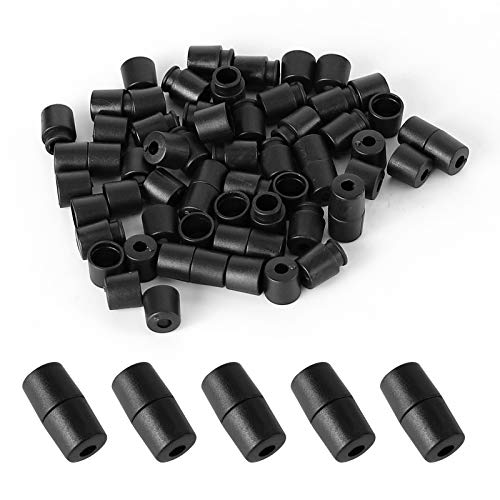 Inovat 30 Pairs of Black Color Barrel Connector Buckle for DIY Outdoor Paracord Lanyard/Necklace