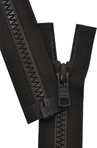 2pcs 30 Inch YKK #5 Vislon Molded Plastic Separating for Medium Weight Jacket Zippers - Made in USA (Deep Brown - 916)