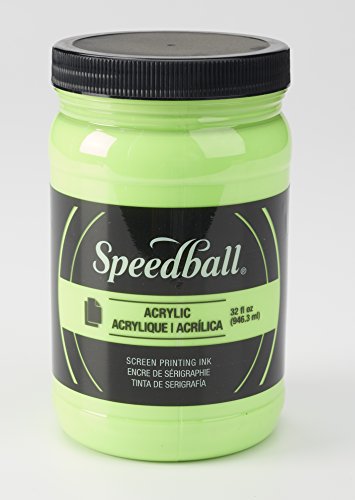 Speedball Acrylic Screen Printing Ink, 32-Ounce, Fluorescent Lime Green