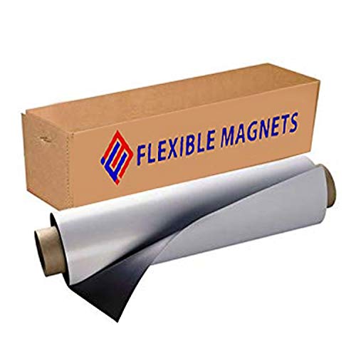 Flexible Magnets Sheet with Adhesive, 30mil Thick. Ideal for DIY Projects at Home - Office - Auto - Shop - Crafts and More! (2' x 5')