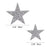 JKJF Clear Rhinestone Star Iron on Patches Applique Adhesive Stick Heat Transfer for Clothes Decoration - 6 PCS 2 Sizes