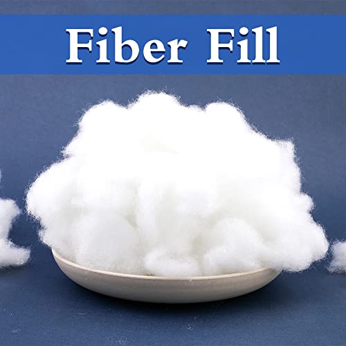 550g/19.4oz Fluff Stuffing High Resilience Fill Fiber, White Polyester Fiber Fill, Recycled Polyester Fiber for Stuffing Pillows Quilts Pouf Paddings Stuff Toys Dolls DIY and Home Decoration Crafts