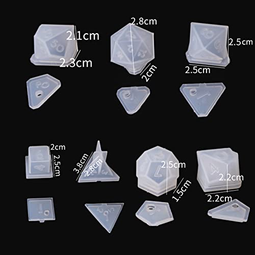 7 Shapes Dice Molds for Resin, with Silicone Treasure Storage Box Mold Dice Box Mold Polyhedral Dice Mold Dice Making Mold for Epoxy Resin Casting Table Board Game