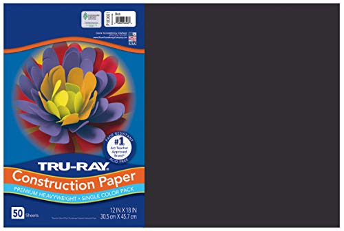 Recycled Tru-Ray Construction Paper, 12" x 18", Black (PAC103061) Category: Art and Drafting Paper