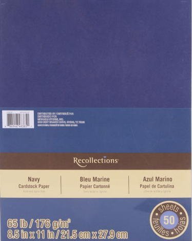 Recollections Cardstock Paper Value Pack, 8.5 X 11 Navy