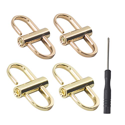 Adjustable Metal Buckle for Shoulder Chain Strap Women Bag Length Shorten Purse Chain Adjuster Metal Clip Accessories 4pcs (Rose Gold, Gold, Small)