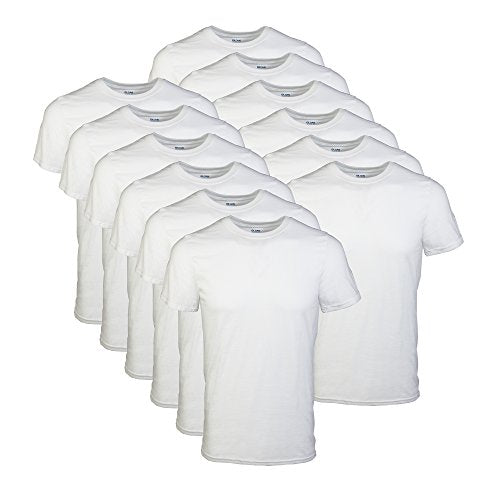 Gildan Men's Crew T-Shirts, Multipack, Style G1100, White (12-Pack), X-Large