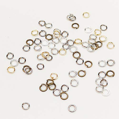 Chenkou Craft 1 Box 6 Colors Open Jump Ring & Ring Jewelry Keychain Making 1/8"(3mm) with 1 pc Jump Ring Open/Close Tool and 1 pc Clear Box