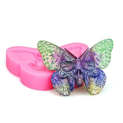 3D Skull Butterfly Resin Molds, Suitable for Candy, Chocolate, Soap Making, Mini Silicone Mold