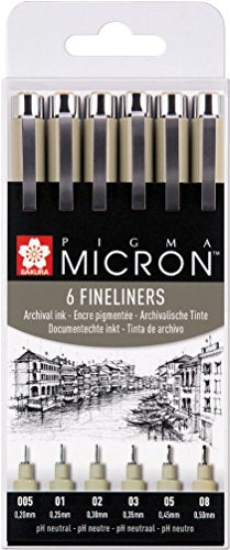 Pigma Micron 6 Fineliners