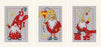 Vervaco Counted Cross Stitch Greeting Card Kit 4.2"X6" 3/Pk-Christmas Gnomes on Aida (14 Count) -V0185078