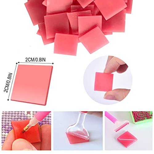 60 Pieces Painting Glue Clay Wax for DIY Diamonds Art Painting (Red)