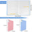 UPINS A3 Diamond Painting Storage Book, 2Pack 30 Pages Diamond Art Painting Portfolio Presentation Storage Book Folder Clear Pockets Large Portfolio Folder 11.8 X15.7inches (Blue + Pink)