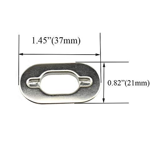 HAHIYO Twist Purse Closure Turn Locks Clip Clasps Easy Install with Online Instructions Picture for Wallet Briefcase Clutch Handbag 1.5 Inch Length Thin Metal Light Weight Silver 6 Sets with Washers