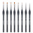 Transon Fine Detail Art Paint Brush Set 8pcs with Triangular Handle for Miniatures Model Craft Face Painting Suitable for Acrylic Gouache Watercolor Oil