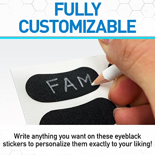 Franklin Sports Customizable Lettering Baseball and Football Eye Black Stickers, White Pencil Included