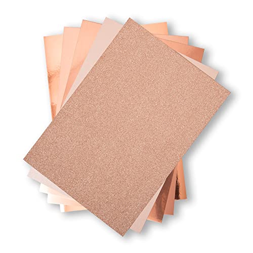 Sizzix Rose Gold, Surfacez, Surfaces-Opulent Cardstock , 50 Pack