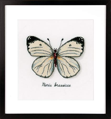 Vervaco White Butterfly, Polyester Cotton, Multi-Colour, 40 x 2 x 20 cm