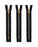 7" YKK Pants/Jeans Brass Zipper #4.5 - Black (3 Zippers)- Made in USA
