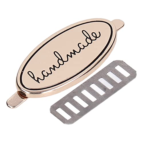 Metal Handmade Tag Labels, Multiple Colors Available DIY Bag Label Handmade Tags for Jewelry Making Crafts Sewing Clothing Decoration(Light Gold)