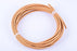 KONMAY 5 Yards 3.0mm Round Metallic Golden Geneuine Braided Leather Cord Bolo Leather Cord