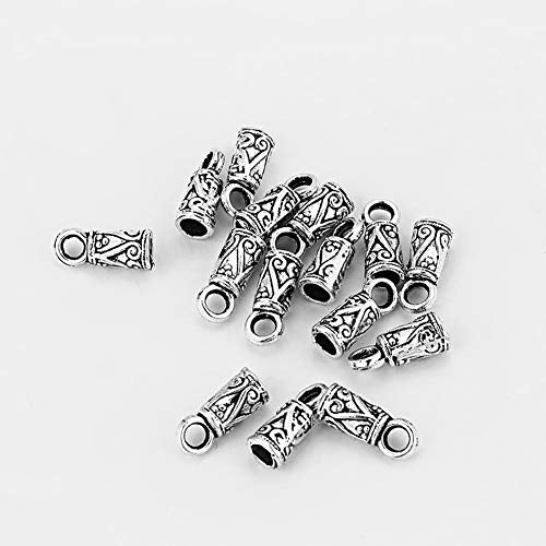 Cord End Caps, 150 Pack for 3.5mm Cord, Cylinder Antique Carved Look