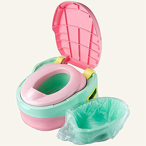 100 Pack Portable Travel Universal Potty Chair Liners with Drawstring Training Toilet Seat Potty Bags Cleaning Bag for Kids Toddlers Adults Pets Outdoors (42 x 24 cm)