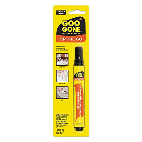 Goo Gone on the Go Pen - Adhesive Remover - Quickly Removing Stubborn Stickers Crayon Tape and More