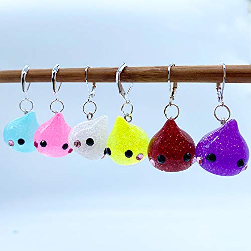 Glitter Drop Removable Stitch Markers for Knitting and Crocheting Cute Crochet Stitchmarkers