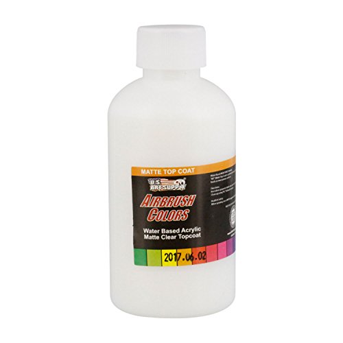 US Art Supply Clear Matte Topcoat Acrylic Airbrush Paint, 8 oz. also great Clear Matte for Acrylic Pouring Art