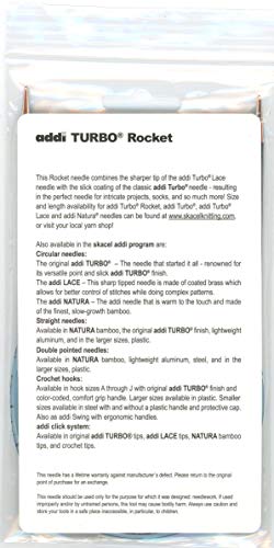 addi Circular Turbo Rocket Lace Skacel Blue Cord 24 inch (60cm) Size US 09 (5.5mm)