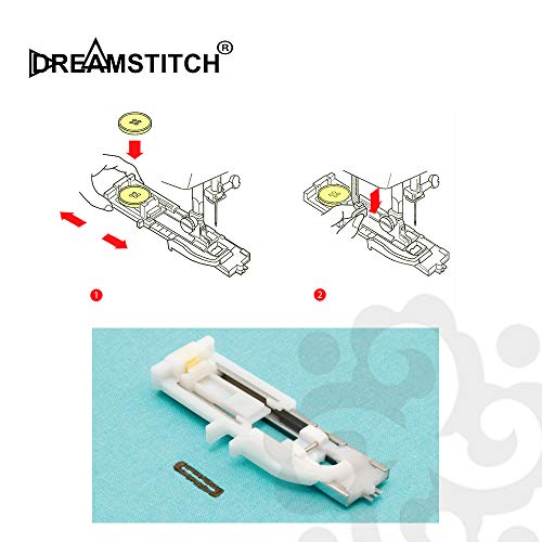 DREAMSTITCH 753801004, BL-ABH Snap On Buttonhole Presser Foot (R) Auto for Babylock,Bernette,Elna,Janome (Newhome),Kenmore,Necchi,Pfaff,Singer,Viking Sewing Machine 753801004