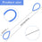 2 Pieces Clay Cutters Wire Steel Wire Clay Cutter Cutting Pottery Tools with Plastic Handle for Clay Artists Cheese Plasticine Dough Cutting Sculpting Pottery Tools (Blue)