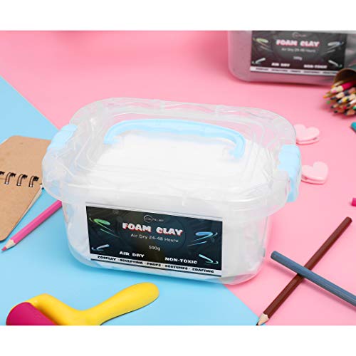 1.1lb Moldable Cosplay Foam Clay (White) – High Density and Hiqh Quality for Intricate Designs | Air Dries to Perfection for Cutting with a Knife or Rotary Tool, Sanding or Shaping