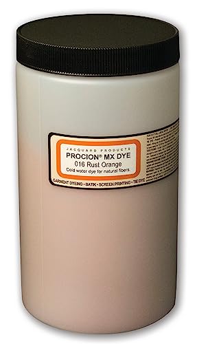 Jacquard Procion Mx Dye - Undisputed King of Tie Dye Powder - Rust Orange - 1 Lb - Cold Water Fiber Reactive Dye Made in USA