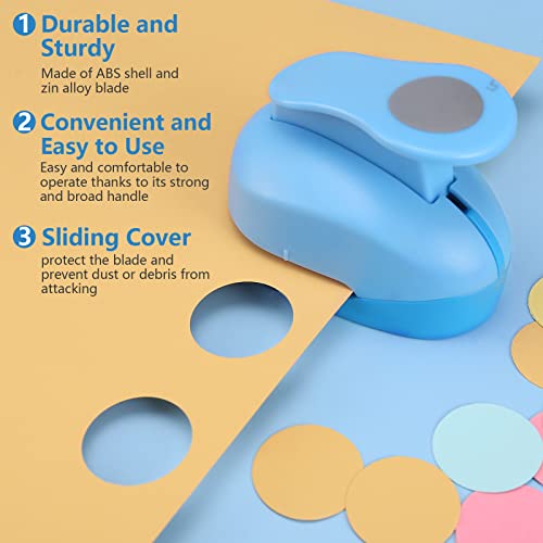 MyArTool Circle Paper Punch, 1.5 Inch Circle Punches for Paper Crafts, 38mm Circle Hole Punch for Making Scrapbook Pages, Memory Books, Card Making, Journals, Gift Tags, Homemade Confetti