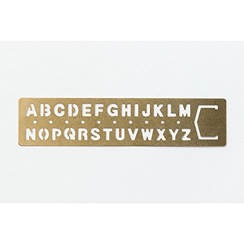 Midori Way Brass Template Alphabet (42169006)