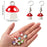 50 Pieces Mushroom Charm Pendant Mushroom Resin Charm Mushroom Jewelry Finding Charm DIY Pendant Making Resin Charm for Bracelet Necklace Earrings Keychain Craft (Red, Pink, Purple, Blue, Green)