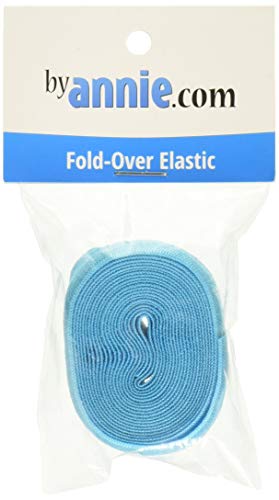By Annie 3/4" X 2 Yd Fold-Over Elastic, Parrot Blue