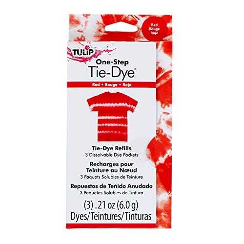 Tulip One-Step Tie-Dye Kit 29035 Dye Refill Packs, Red