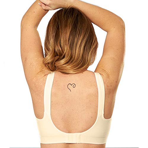 SHAPERMINT Compression Wirefree High Support Bra for Women Small to Plus Size Everyday Wear, Exercise and Offers Back Support Nude