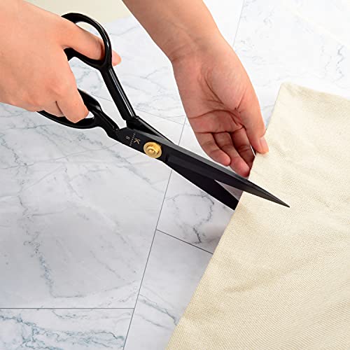 Sewing Scissors 8 Inch, Tailor Scissors Heavy Duty Fabric Dressmaker Scissors Upholstery Office Shears, Professional High Carbon Steel Leather Cutting Paper Scissors(Right-Handed)