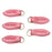 5PCS Leather Pink Leaf Shape Tags Fixer Pull Zip Zipper Replacement Pendant Puller Heads for Handbags Bags, Trouser, Jacket