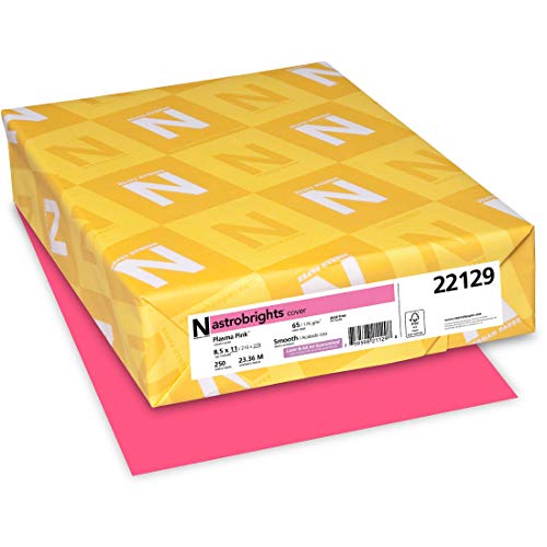 Astrobrights Card Stock, 8-1/2 x 11 Inches, Plasma Pink, Pack of 250