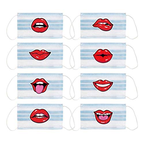 Exceart 80Pcs Mouth Stickers Face Cover Stickers Lips Stickers Smile Decals for Face Cover Bandana Headwear